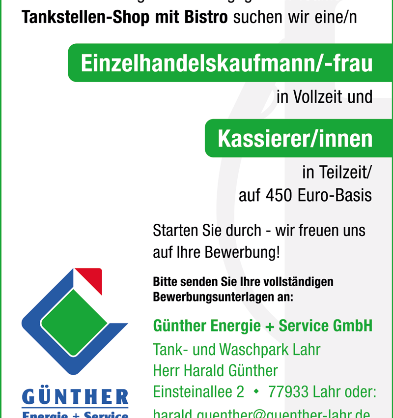 Stellenangebote bei Günther Energie + Service